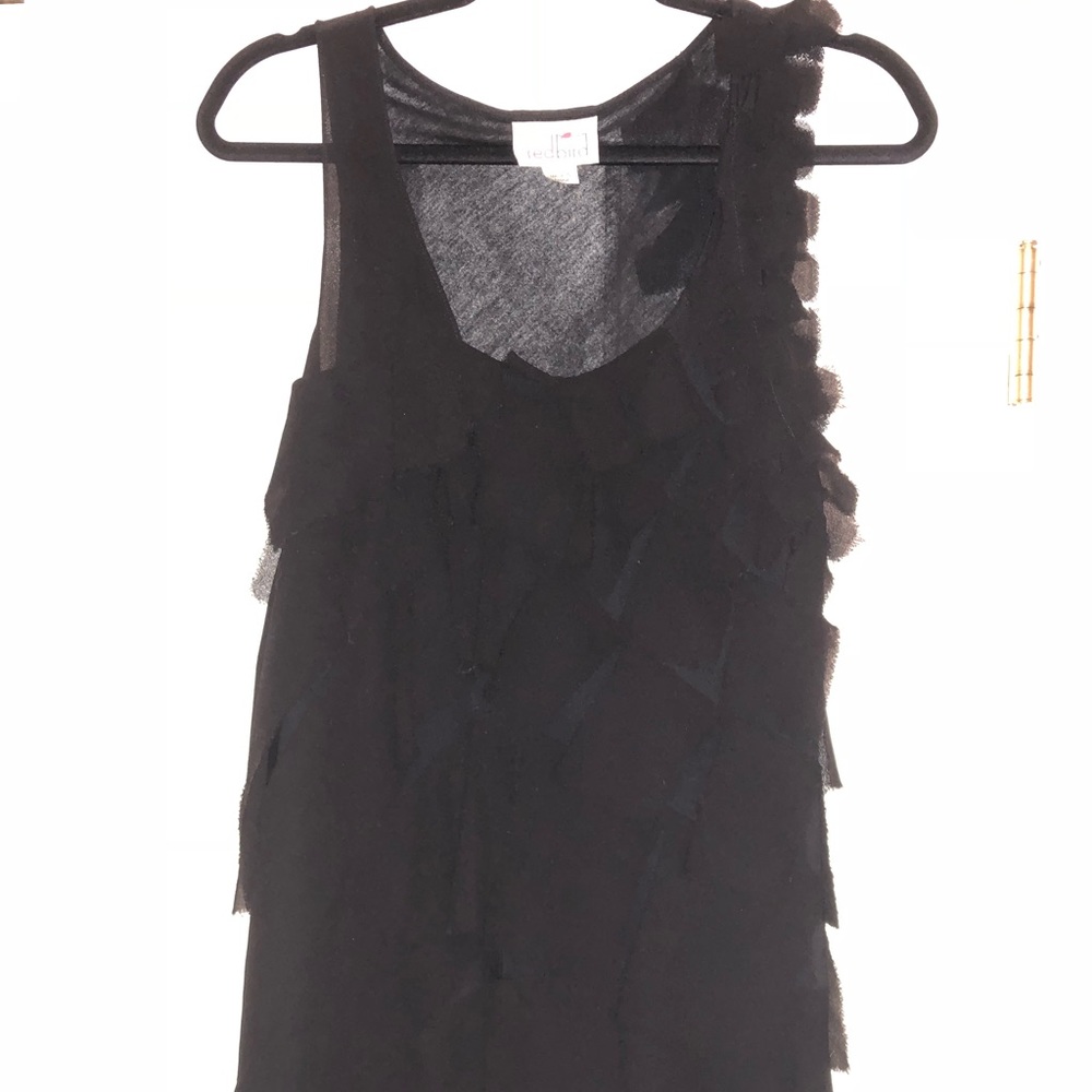 Anthropologie Red Bird Black tank top